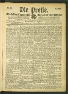 Die Presse 1907, Jg. 25, Nr. 178 Zweites Blatt