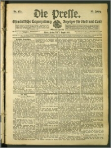 Die Presse 1907, Jg. 25, Nr. 179 Zweites Blatt