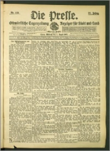 Die Presse 1907, Jg. 25, Nr. 183 Zweites Blatt
