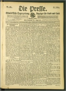 Die Presse 1907, Jg. 25, Nr. 184 Zweites Blatt