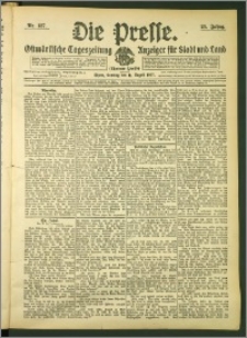 Die Presse 1907, Jg. 25, Nr. 187 Zweites Blatt, Drittes Blatt