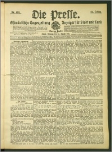 Die Presse 1907, Jg. 25, Nr. 188 Zweites Blatt + Beilagenwerbung