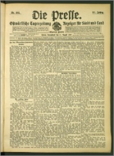 Die Presse 1907, Jg. 25, Nr. 192 Zweites Blatt