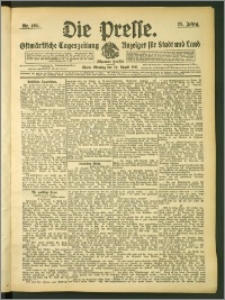 Die Presse 1907, Jg. 25, Nr. 194 Zweites Blatt