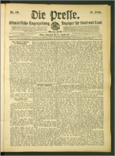 Die Presse 1907, Jg. 25, Nr. 198 Zweites Blatt
