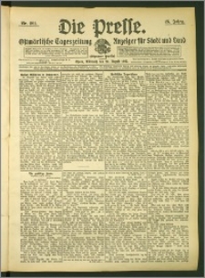 Die Presse 1907, Jg. 25, Nr. 201 Zweites Blatt