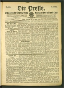 Die Presse 1907, Jg. 25, Nr. 202 Zweites Blatt