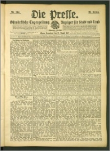 Die Presse 1907, Jg. 25, Nr. 204 Zweites Blatt