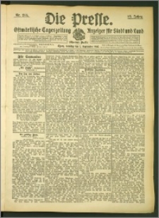 Die Presse 1907, Jg. 25, Nr. 205 Zweites Blatt, Drittes Blatt