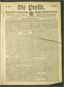Die Presse 1907, Jg. 25, Nr. 218 Zweites Blatt