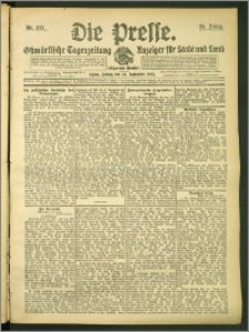 Die Presse 1907, Jg. 25, Nr. 221 Zweites Blatt