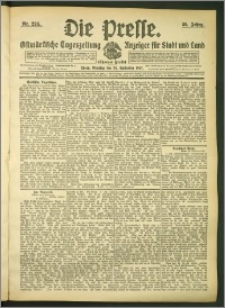 Die Presse 1907, Jg. 25, Nr. 224 Zweites Blatt