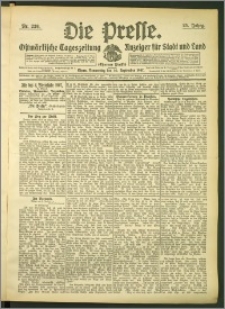 Die Presse 1907, Jg. 25, Nr. 226 Zweites Blatt