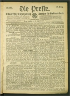 Die Presse 1907, Jg. 25, Nr. 228 Zweites Blatt