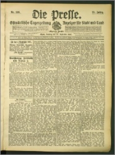 Die Presse 1907, Jg. 25, Nr. 229 Zweites Blatt, Drittes Blatt, Viertes Blatt