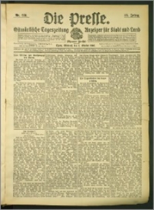 Die Presse 1907, Jg. 25, Nr. 231 Zweites Blatt, Drittes Blatt