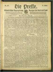 Die Presse 1907, Jg. 25, Nr. 237 Zweites Blatt
