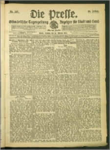 Die Presse 1907, Jg. 25, Nr. 247 Zweites Blatt, Drittes Blatt