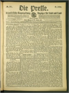 Die Presse 1907, Jg. 25, Nr. 249 Zweites Blatt