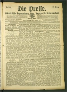 Die Presse 1907, Jg. 25, Nr. 256 Zweites Blatt