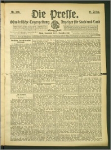 Die Presse 1907, Jg. 25, Nr. 258 Zweites Blatt