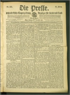 Die Presse 1907, Jg. 25, Nr. 259 Zweites Blatt, Drittes Blatt, Viertes Blatt