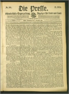 Die Presse 1907, Jg. 25, Nr. 262 Zweites Blatt