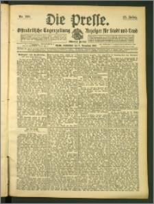 Die Presse 1907, Jg. 25, Nr. 264 Zweites Blatt, Drittes Blatt