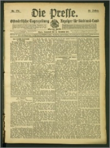 Die Presse 1907, Jg. 25, Nr. 270 Zweites Blatt, Drittes Blatt