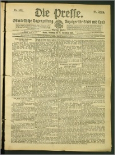 Die Presse 1907, Jg. 25, Nr. 272 Zweites Blatt, Drittes Blatt