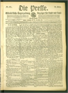 Die Presse 1907, Jg. 25, Nr. 275 Zweites Blatt, Drittes Blatt