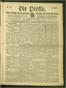 Die Presse 1907, Jg. 25, Nr. 278 Zweites Blatt, Drittes Blatt