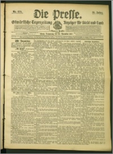 Die Presse 1907, Jg. 25, Nr. 279 Zweites Blatt, Drittes Blatt