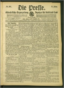 Die Presse 1907, Jg. 25, Nr. 280 Zweites Blatt, Drittes Blatt