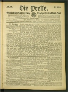 Die Presse 1907, Jg. 25, Nr. 281 Zweites Blatt, Drittes Blatt