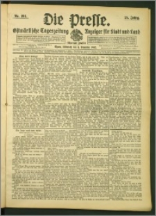 Die Presse 1907, Jg. 25, Nr. 284 Zweites Blatt, Drittes Blatt + Beilagenwerbung