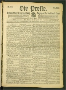 Die Presse 1907, Jg. 25, Nr. 293 Zweites Blatt + Beilagenwerbung