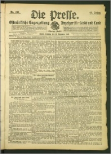 Die Presse 1907, Jg. 25, Nr. 294 Zweites Blatt, Drittes Blatt, Viertes Blatt, Fünftes Blatt