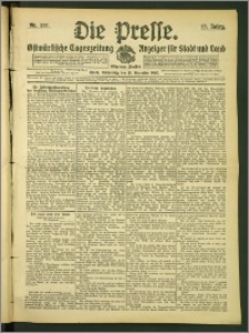 Die Presse 1907, Jg. 25, Nr. 297 Zweites Blatt, Drittes Blatt