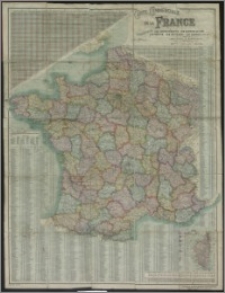 Carte commerciale de la France : indiquant les départements, les chemins de fer, les routes, les rivières, les canaux, etc, etc
