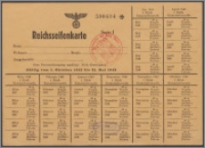 Reichsseifenkarte: Gultig vom 1. October 1942 bis 31. Mai 1943. Serie 1