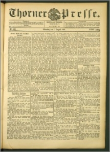 Thorner Presse 1906, Jg. XXIV, Nr. 182 + Beilage