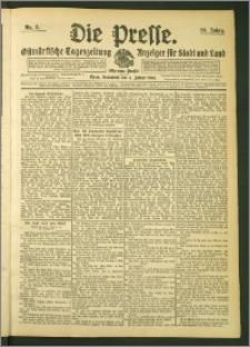 Die Presse 1908, Jg. 26, Nr. 3 Zweites Blatt