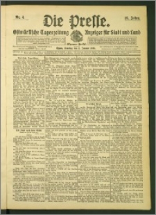 Die Presse 1908, Jg. 26, Nr. 4 Zweites Blatt, Drittes Blatt