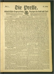 Die Presse 1908, Jg. 26, Nr. 5 Zweites Blatt
