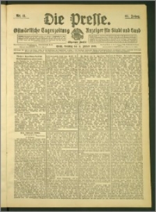 Die Presse 1908, Jg. 26, Nr. 11 Zweites Blatt