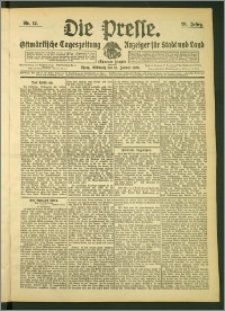Die Presse 1908, Jg. 26, Nr. 12 Zweites Blatt