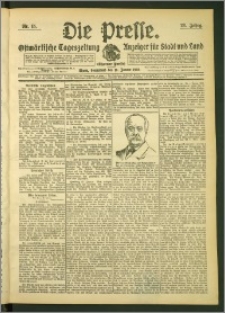 Die Presse 1908, Jg. 26, Nr. 15 Zweites Blatt