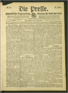 Die Presse 1908, Jg. 26, Nr. 18 Zweites Blatt