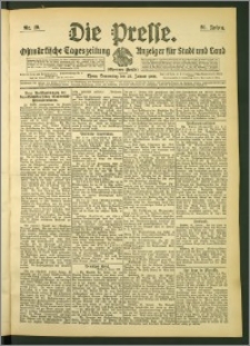 Die Presse 1908, Jg. 26, Nr. 19 Zweites Blatt